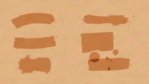 Transparent Gritty Brush Stroke and Ink Stain Video Effect Set Stock Footage 245432926