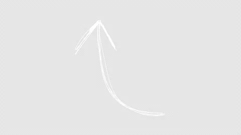 Transparent hand drawn arrow animation alpha channel. pointer overlay Stock Footage 325730332