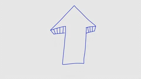 Transparent hand drawn arrow animation alpha channel. pointer overlay Stock Footage 325737040