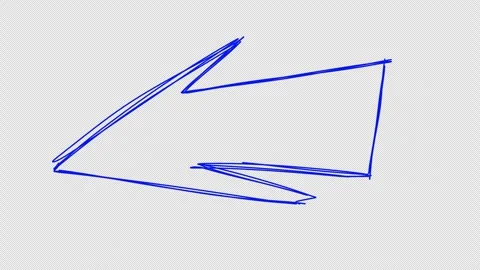 Transparent hand drawn arrow animation alpha channel. pointer overlay Stock Footage 325737702