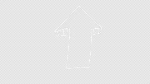 Transparent hand drawn arrow animation alpha channel. pointer overlay Stock Footage 325737813