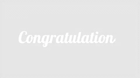 Transparent Handwriting Text Congratulations Text Animation Stock Footage 321573540