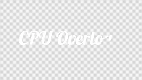 Transparent Handwriting Text CPU Overload Animation. Stock Footage 321573663