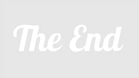 Transparent Handwriting Text The End - A Classic Movie Finale. Stock Footage 322215756
