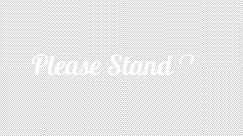 Transparent Handwriting Text Please Stand By Message Stock Footage 322145498