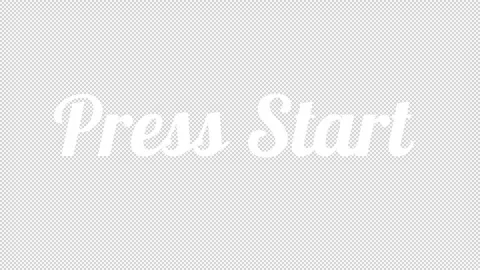 Transparent Handwriting Text Press Start Game Screen Animation. Stock Footage 322145603