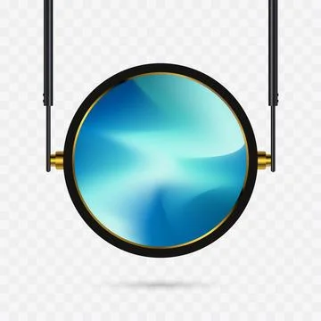 Transparent Hanging technology LED Screen Mockup in 3Ds. the opacity editab.. Stock Illustration