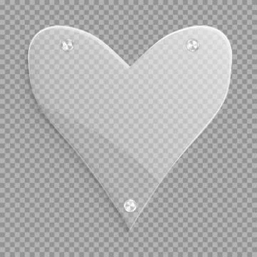 Transparent heart with a conical gradient Stock Illustration