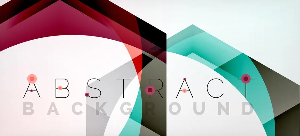 Transparent hexagons geometric shapes abstract background 스톡 일러스트