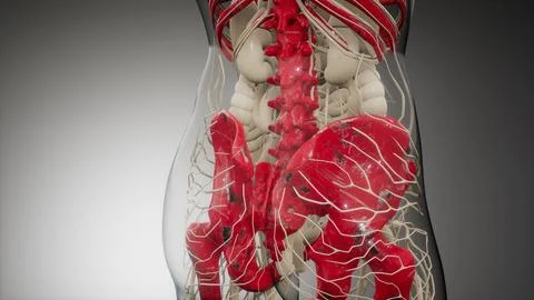 Transparent Human Body with Visible Bones Stock Illustration