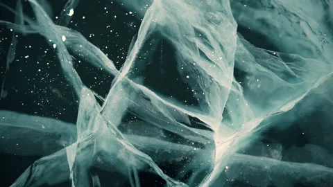 Transparent ice of Lake Baikal Stock Footage 170761602