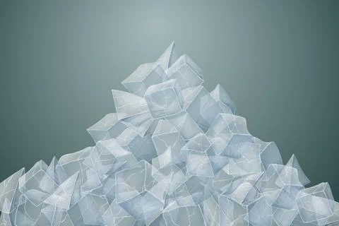 Transparent ice pile. Stock Illustration