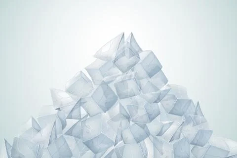 Transparent ice pile. イラスト素材