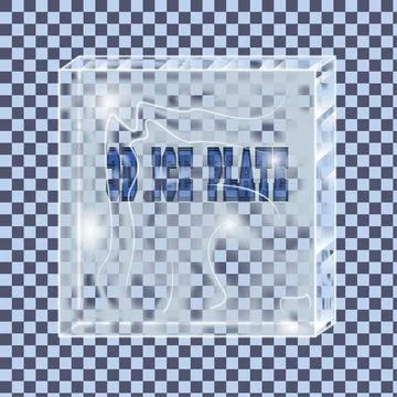 Transparent ice plate Stock Illustration