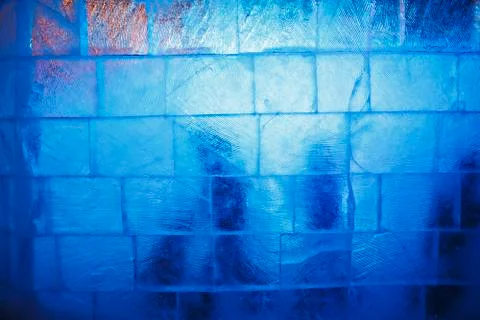 Transparent ice wall. Stock Photos