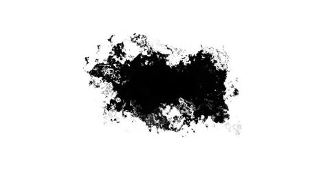 Transparent ink brush paint stroke transition Brush leak spreads over screen liq Stock Footage 336976654