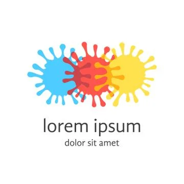 Transparent ink stains like creative logo Stock Illustration