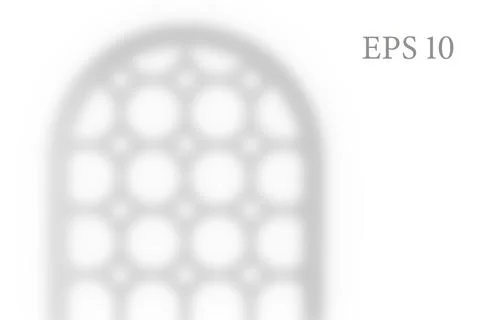 Transparent islamic window shadow. Abstract Arabesque shadow Stock Illustration