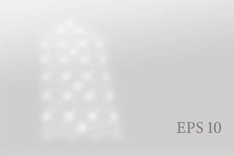 Transparent islamic window shadow. Abstract Arabesque shadow Illustrazione stock