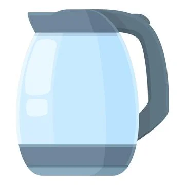Transparent kettle icon cartoon vector. Water teapot Stock Illustration