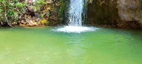 Transparent lake in the mountains Stock Footage 244647397