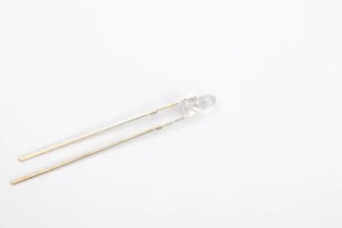 A transparent LED on a white background. Stock Photos