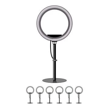 Transparent light ring cartoon vector graphic Stock Illustration