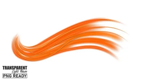 Transparent Light Wave, Ready to PNG, Vector Illustration Stock Illustration