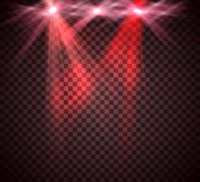 Transparent lighty effects on a dark background. Spotlights, flare, explosi.. Stock Illustration