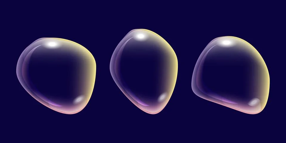 Transparent liquid forms water drops isolated set. 스톡 일러스트