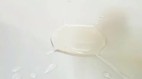 Transparent liquid gel texture face wash, shampoo, cleanser, cosmetic Stock Footage 285715274