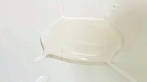 Transparent liquid gel texture face wash, shampoo, cleanser, cosmetic Stock Footage 285715280