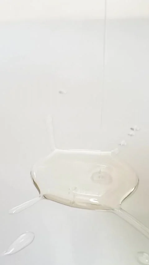 Transparent liquid gel texture face wash, shampoo, cleanser, cosmetic  Video stock 285715328