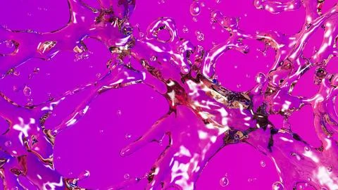 Transparent Liquid Splash On Beautiful Gradient Background Ilustración de archivo