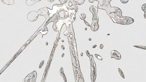 Transparent liquid splash Vidéo 318618581