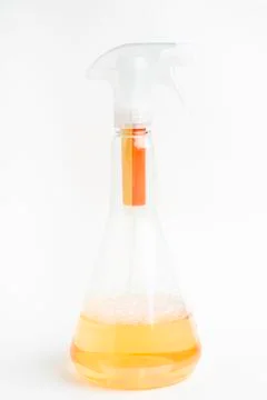 Transparent Liquid Spray Plastic Dispenser Bottle Foto stock