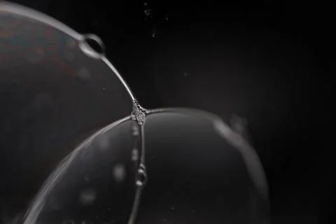 Transparent liquid surface, beautiful physical structure Stock Photos