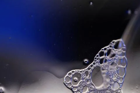 Transparent liquid surface, beautiful physical structure Stock Photos