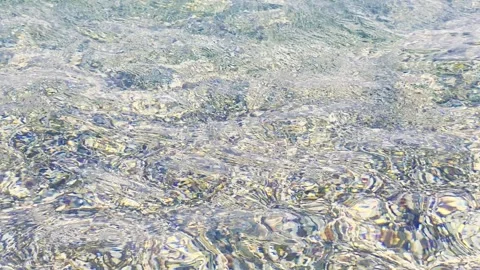 Transparent Mediterranean sea water with ripples patterns, abstract water t.. Video stock 337796053