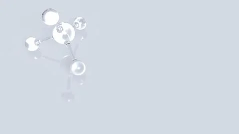 Transparent Methane Molecular Model on Minimal Background 3d rendering. Stock Illustration