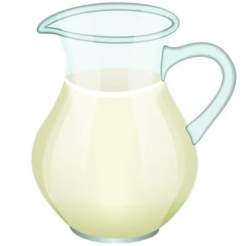 Transparent milk jug Illustrazione stock