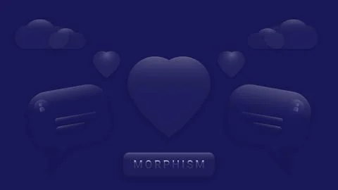 Transparent morphism love bubble chat Stock Illustration