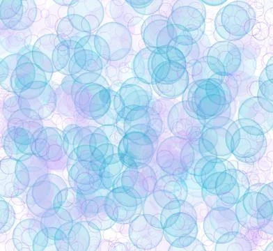 Transparent multicolored bubbles pattern on white Stock Illustration