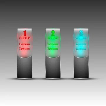Transparent multicolored infographics Illustrazione stock