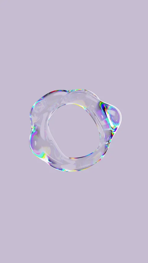 Transparent multicolored liquid moving shape with iridescent effect. Stock Footage 327772860