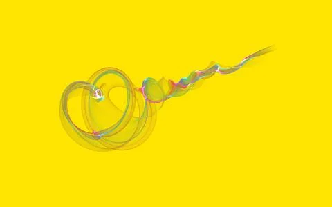 Transparent multicolored smoke. Abstract doodles, luminous and multicolored,  Stock Illustration