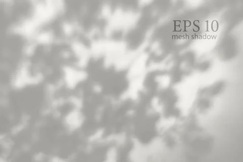 Transparent natural plant shadow. Light effect overlay. Mesh Stock Illustration