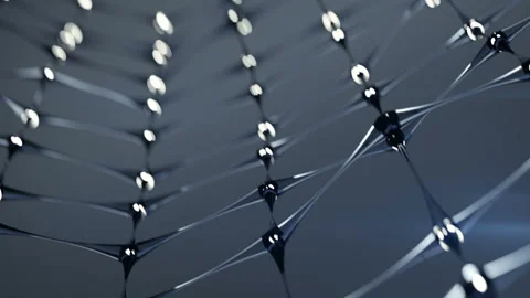 Transparent network grid 3D render loopable animation Stock Footage 106722535