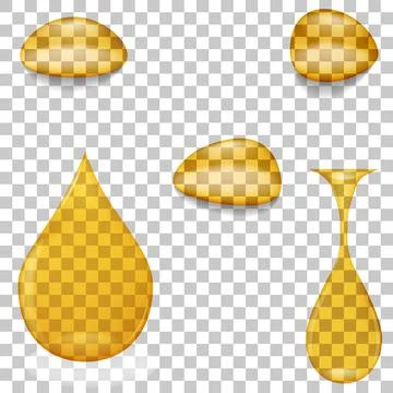 Transparent oil drop isolated vector illustration Stock Illustration