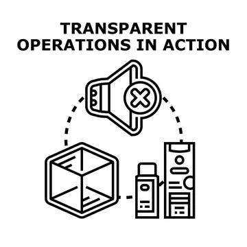 Transparent operations information flow and control Illustrazione stock